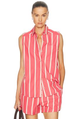 DONNI. DONNI. The Pop Sleeveless Striped Top