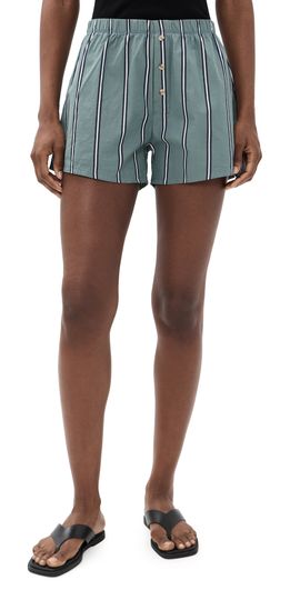 DONNI. DONNI. The Pop Stripe Boxer Shorts Sage