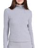 DONNI. DONNI. The Rib Turtleneck Heather Grey S - 1