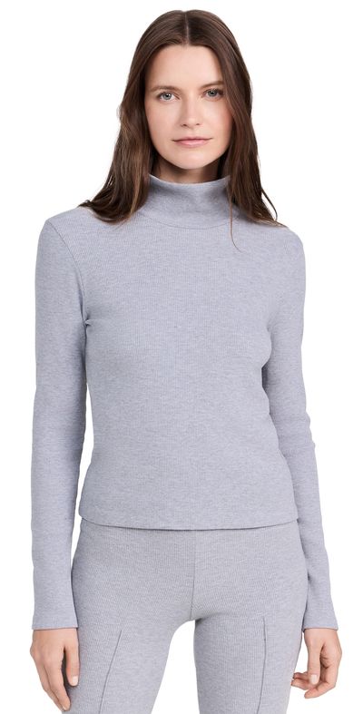 DONNI. DONNI. The Rib Turtleneck Heather Grey S