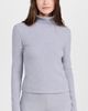 DONNI. DONNI. The Rib Turtleneck Heather Grey S - 2