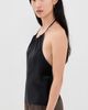DONNI. DONNI. The Silk Halter Top Jet - 4