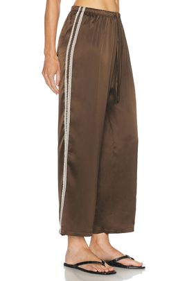DONNI. DONNI. The Silk Lace Stripe Crop Pant