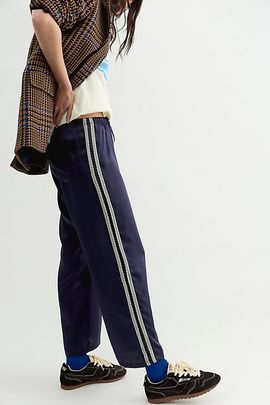 DONNI. DONNI. The Silk Lace Stripe Crop Pants