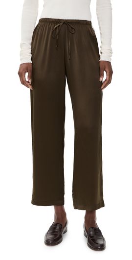 DONNI. DONNI. The Silk Stripe Crop Pants Espresso