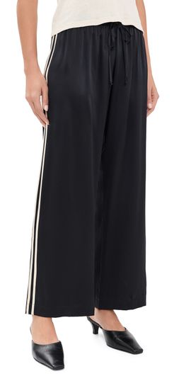 DONNI. DONNI. The Silk Stripe Crop Pants Jet