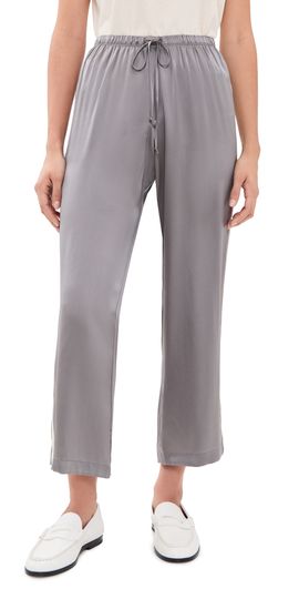 DONNI. DONNI. The Silk Stripe Crop Pants Pewter
