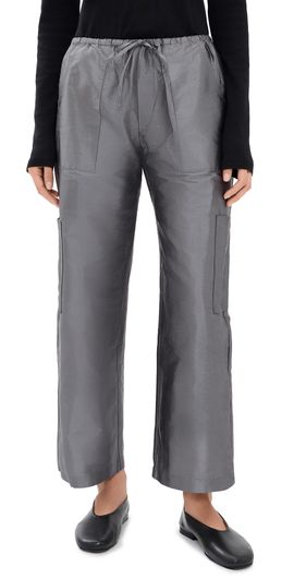 DONNI. DONNI. The Taffeta Drawstring Cargo Pants Pewter