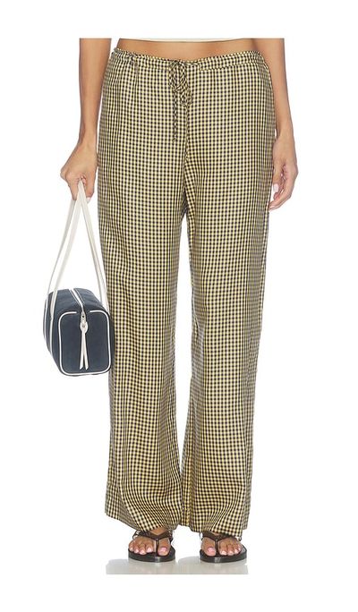 DONNI. DONNI. The Tencel Plaid Tie Pant
