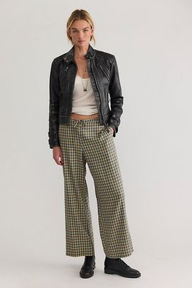 DONNI. DONNI. The Tencel Plaid Tie Pants