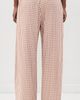 DONNI. DONNI. The Tencel Plaid Tie Pants Creme/Roz Plaid - 3
