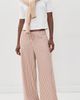 DONNI. DONNI. The Tencel Plaid Tie Pants Creme/Roz Plaid - 5