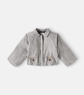 Donsje Donsje Baby Corneel embroidered cotton jacket