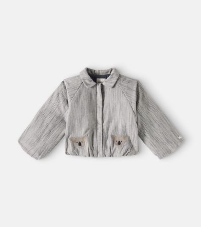 Donsje Donsje Baby Corneel embroidered cotton jacket