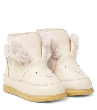 Donsje Donsje Baby Dubu shearling-trimmed leather boots