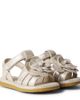 Donsje Donsje Baby Jiles floral-appliqué metallic leather sandals - 1