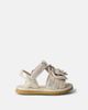 Donsje Donsje Baby Jiles floral-appliqué metallic leather sandals - 3