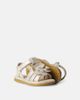 Donsje Donsje Baby Jiles floral-appliqué metallic leather sandals - 5