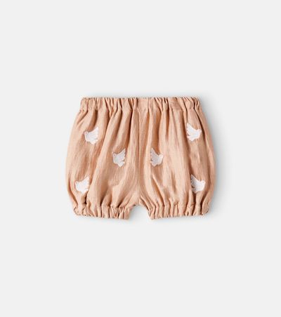 Donsje Donsje Baby Merin embroidered hemp-blend bloomers
