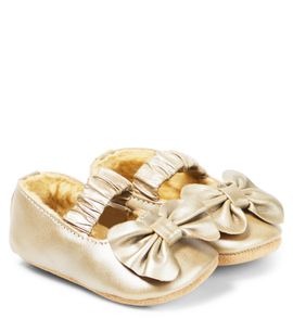 Donsje Donsje Baby Neni metallic leather ballet flats