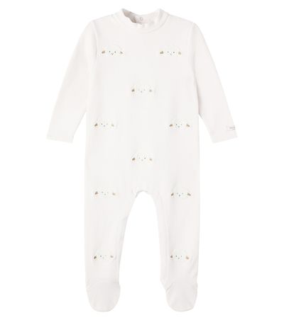 Donsje Donsje Baby Phlyn embroidered cotton onesie