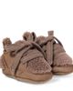 Donsje Donsje Baby Semmi teddy-trimmed leather sneakers - 1