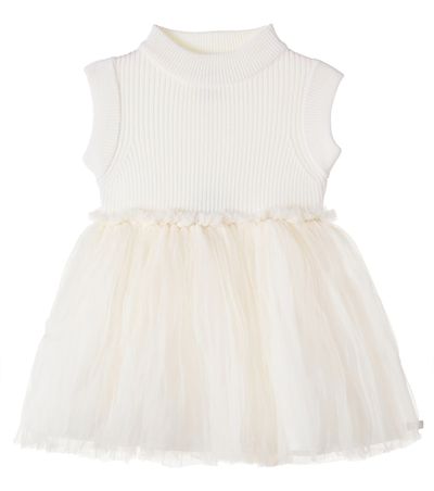 Donsje Donsje Baby Xewa paneled tulle dress