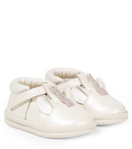 Donsje Donsje Baby Zilpa metallic leather sneakers