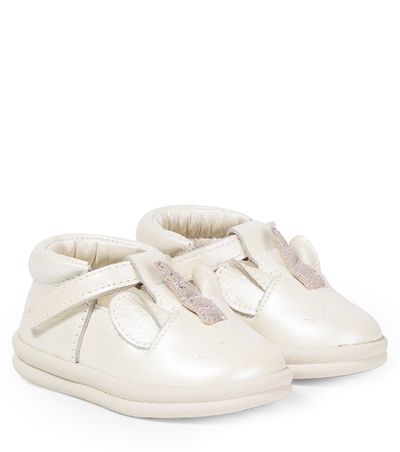 Donsje Donsje Baby Zilpa metallic leather sneakers