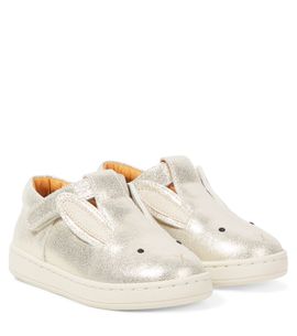 Donsje Donsje Esterre metallic leather slip-on shoes