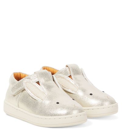 Donsje Donsje Esterre metallic leather slip-on shoes