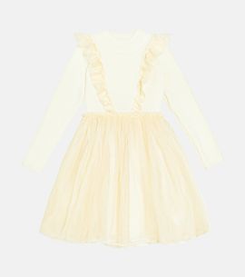 Donsje Donsje Flovos ribbed-knit tulle dress
