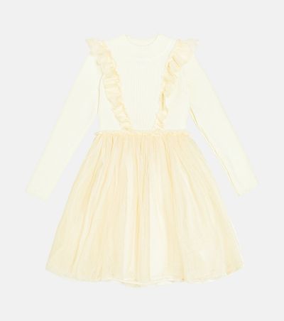 Donsje Donsje Flovos ribbed-knit tulle dress