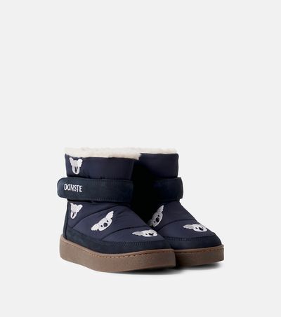 Donsje Donsje Kitto embroidered wool-trimmed boots