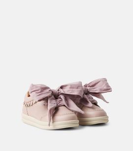 Donsje Donsje Lexley bow-trimmed leather sneakers