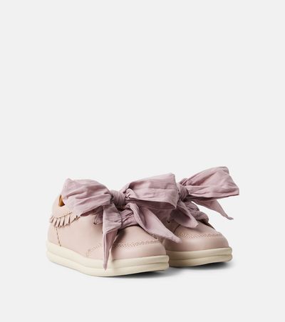 Donsje Donsje Lexley bow-trimmed leather sneakers