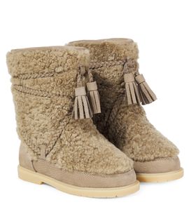 Donsje Donsje Myril fringed shearling boots