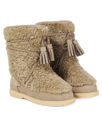 Donsje Donsje Myril fringed shearling boots