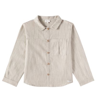 Donsje Donsje Pieter striped cotton overshirt