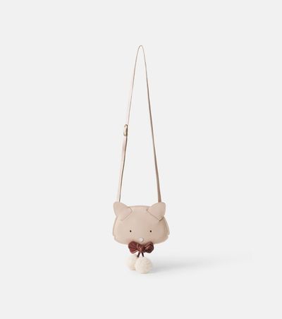 Donsje Donsje Pua pompom-trimmed metallic leather backpack