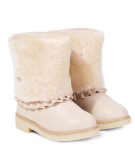 Donsje Donsje Rosalen shearling-trimmed leather boots