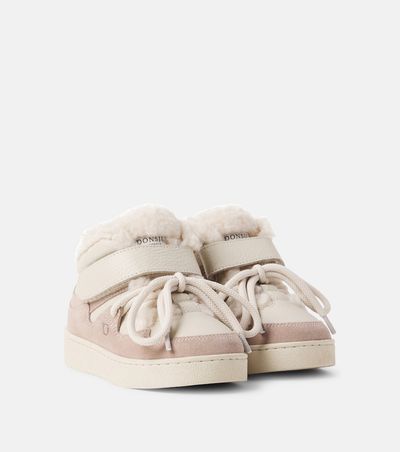 Donsje Donsje Sicco suede-trimmed leather sneakers