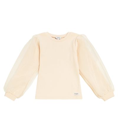 Donsje Donsje Sien puff-sleeve cotton-blend top