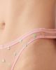Dora Larsen Dora Larsen Bessie heart embroidered thong in peach-Orange - 4