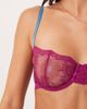 Dora Larsen Dora Larsen Odette floral lace underwire bra in burgundy-Red - 4