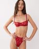 Dora Larsen Dora Larsen Ruben all over lace thong in dark red - 3