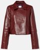 Dorothee Schumacher Dorothee Schumacher Broken Shine cropped leather jacket - 1