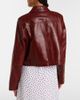 Dorothee Schumacher Dorothee Schumacher Broken Shine cropped leather jacket - 5