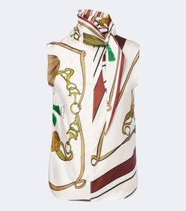 Dorothee Schumacher Dorothee Schumacher Cosmic Funghi printed tie-neck silk twill top