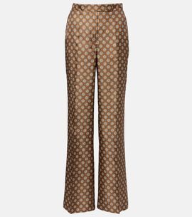 Dorothee Schumacher Dorothee Schumacher Graphic Dreams printed silk twill palazzo pants